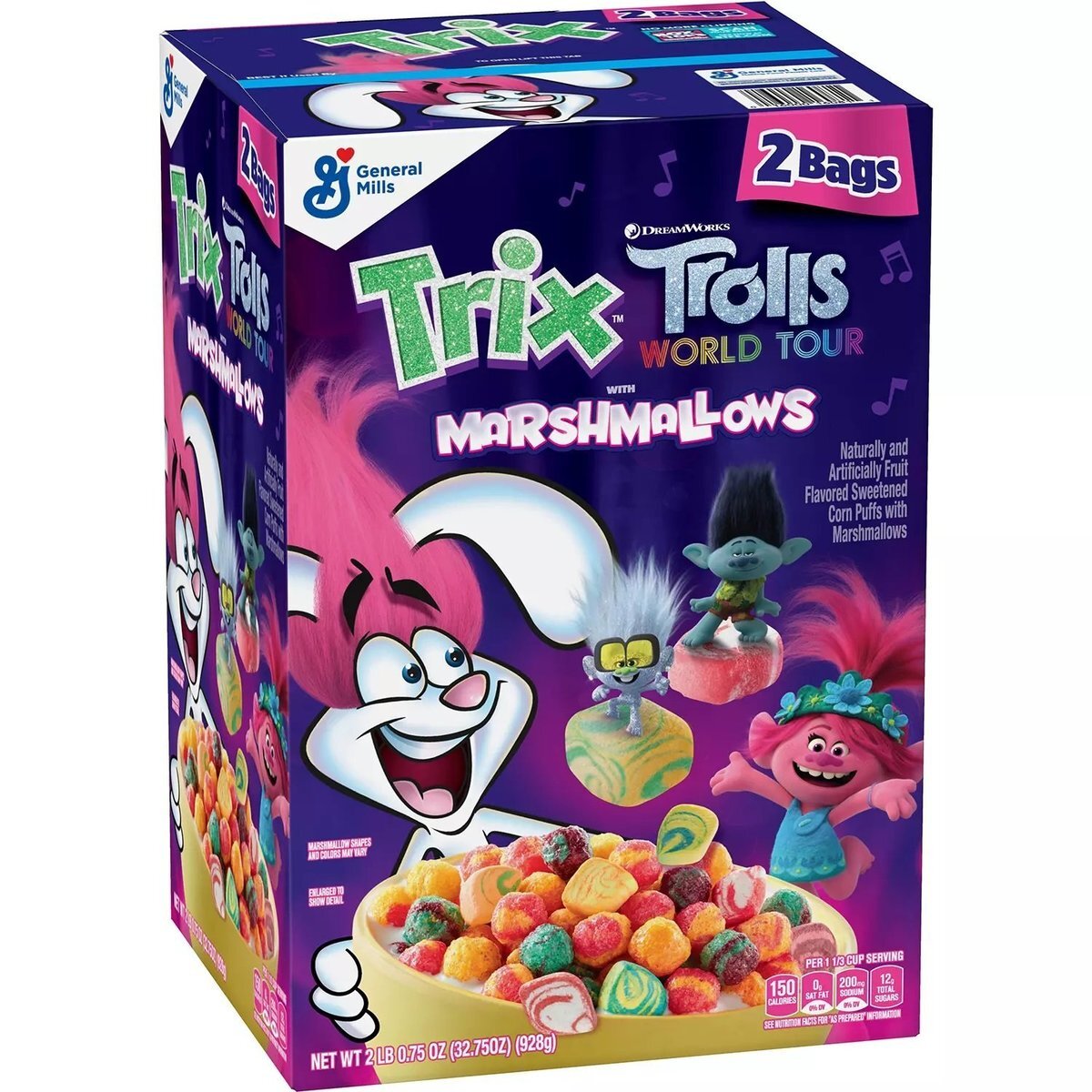 General Mills Trix Trolls World Tour With Marshmallows 928g Mhd 061 1650