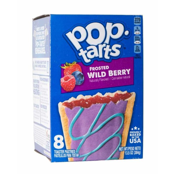 Kelloggs Pop-Tarts Frosted Wild Berry - 8 Stück - 384g (MHD 15.04.2024)