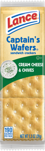Lance Captains Wafers Sandwich Crackers Cream Cheese & Chives 39g