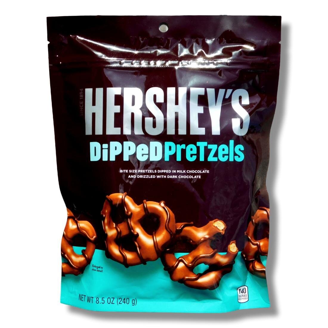 Hersheys Milk Chocolate Dipped Pretzels 120g 490