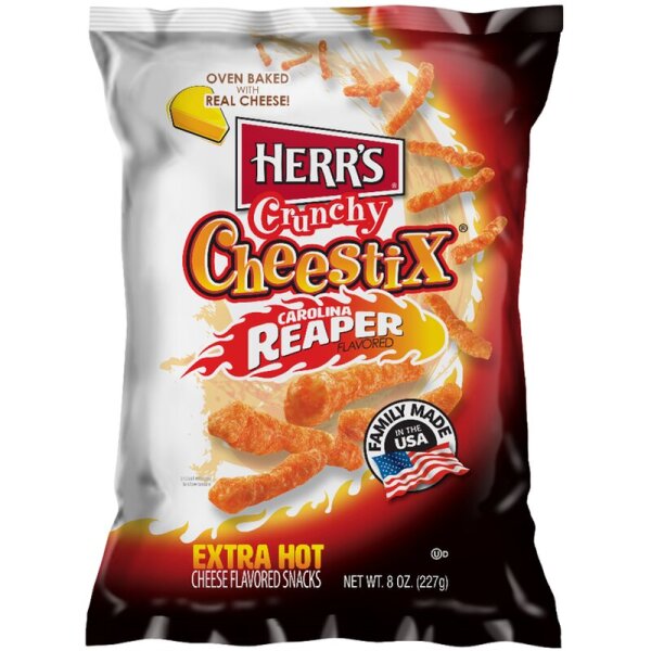 Herr´s Crunchy Cheestix Carolina Reaper 227g
