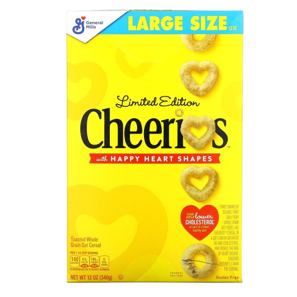 General Mills Limited Edition Cheerios Happy Hearts Shapes 340g