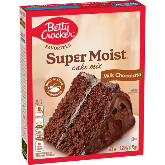 Betty Crocker Super Moist Milk Chocolate Cake Mix 375g