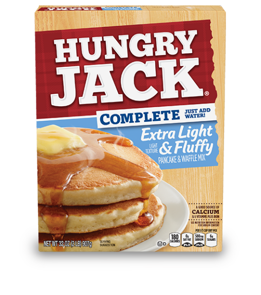 Hungry Jack Complete Extra Light & Fluffy Pancake & Waffle Mix 907g