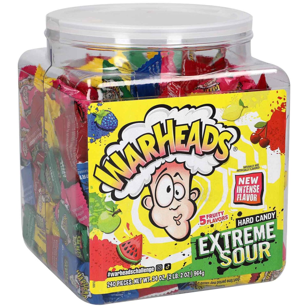 Warheads Extreme Sour Hard Candy 964g 2490 