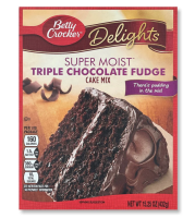 Betty Crocker Super Moist Triple Chocolate Fudge cake mix...