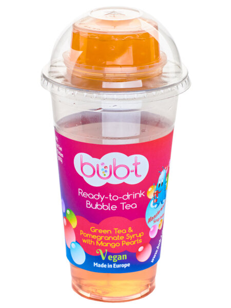 Bub-t Green Tea Pomegranate Syrup With Mango Pearls 400ml + 60g