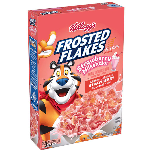 Kelloggs Frosted Flakes Strawberry Milkshake 374g