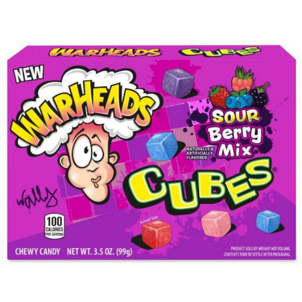 Warheads Sour Berry mix Cubes 99g