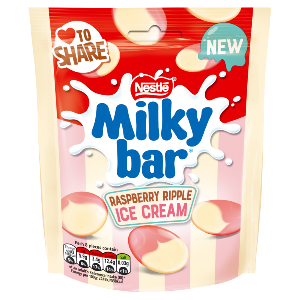 Nestle Milkybar Raspberry Ripple Ice Cream 86g