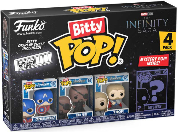 FUNKO POP! Bitty Pop Marvel Infinity Saga 4 Pack Series 1